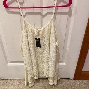 Hollister lace off the shoulder top